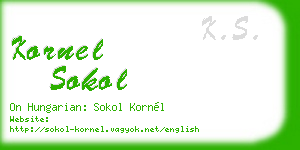 kornel sokol business card